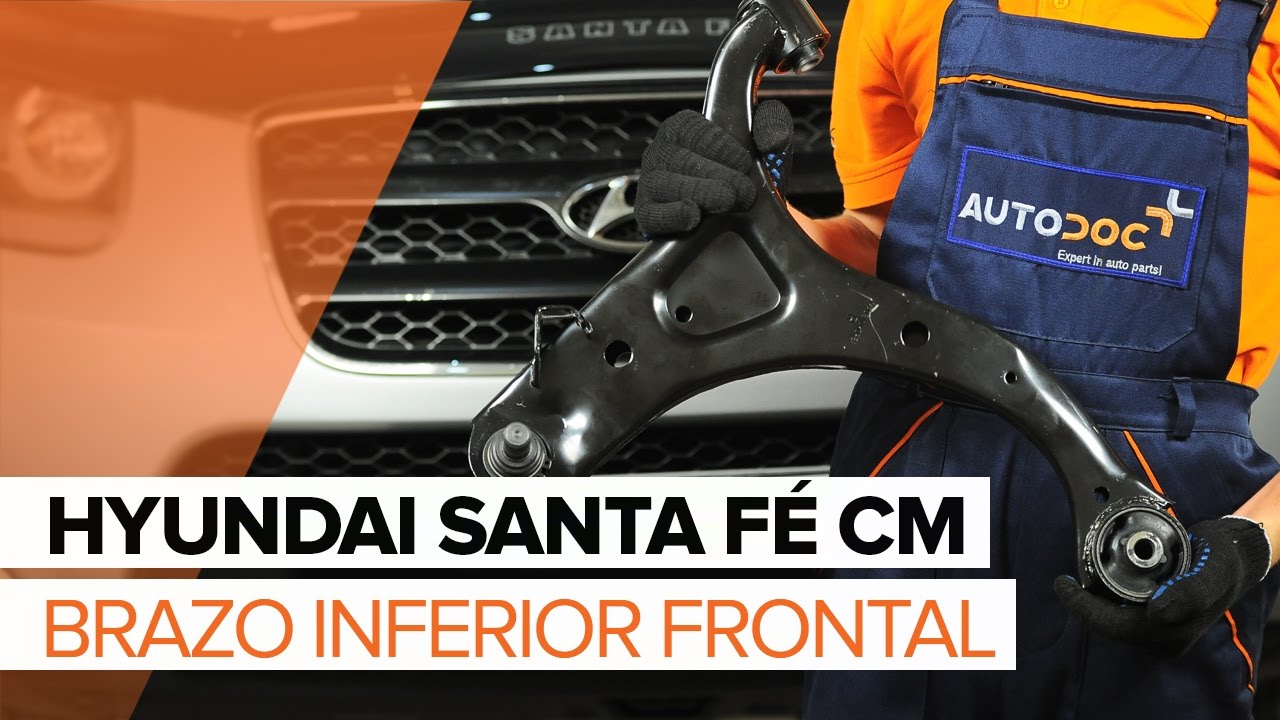 Cómo cambiar el brazo inferior frontal en HYUNDAI SANTA FÉ CM  INSTRUCCIÓN | AUTODOC