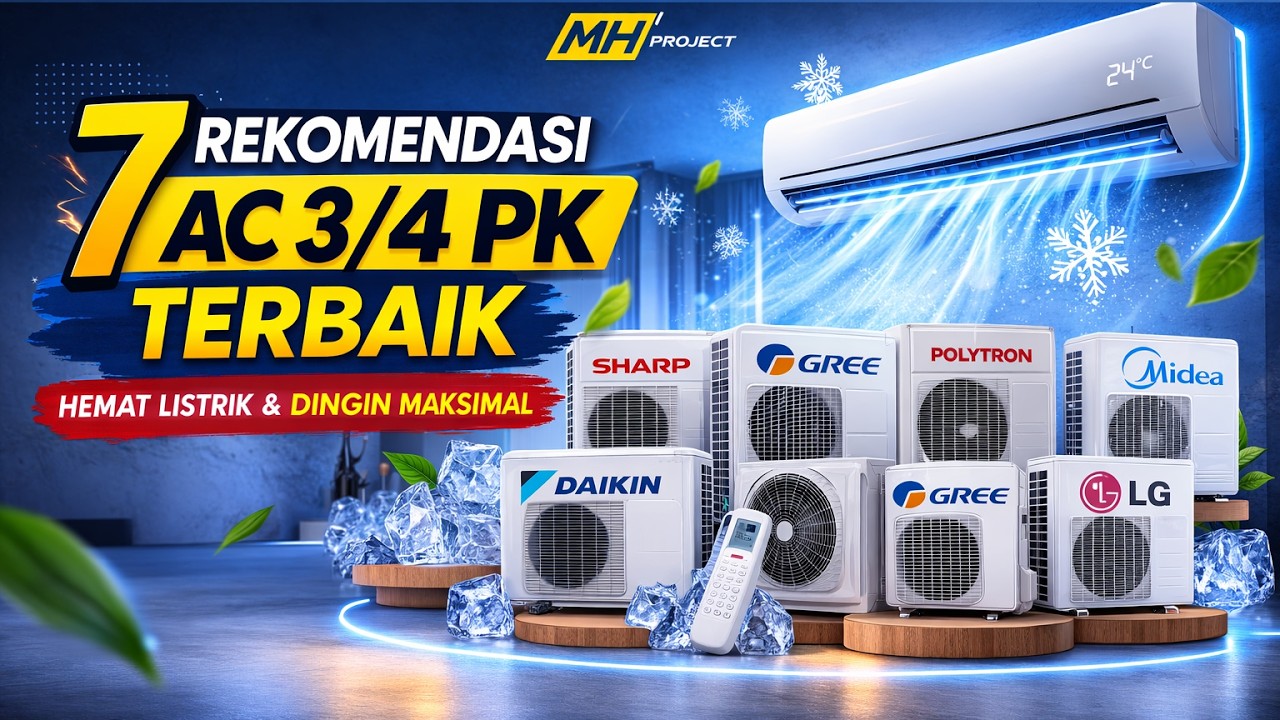 7 Rekomendasi AC 3/4 PK Terbaik 2026