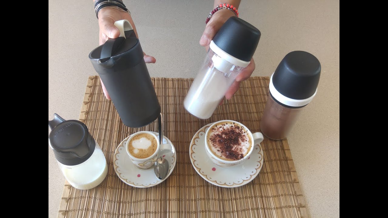 Colazione a casa mia...con cappuccino e caffè preparati con Magic Milk e Dosazucchero Tupperware