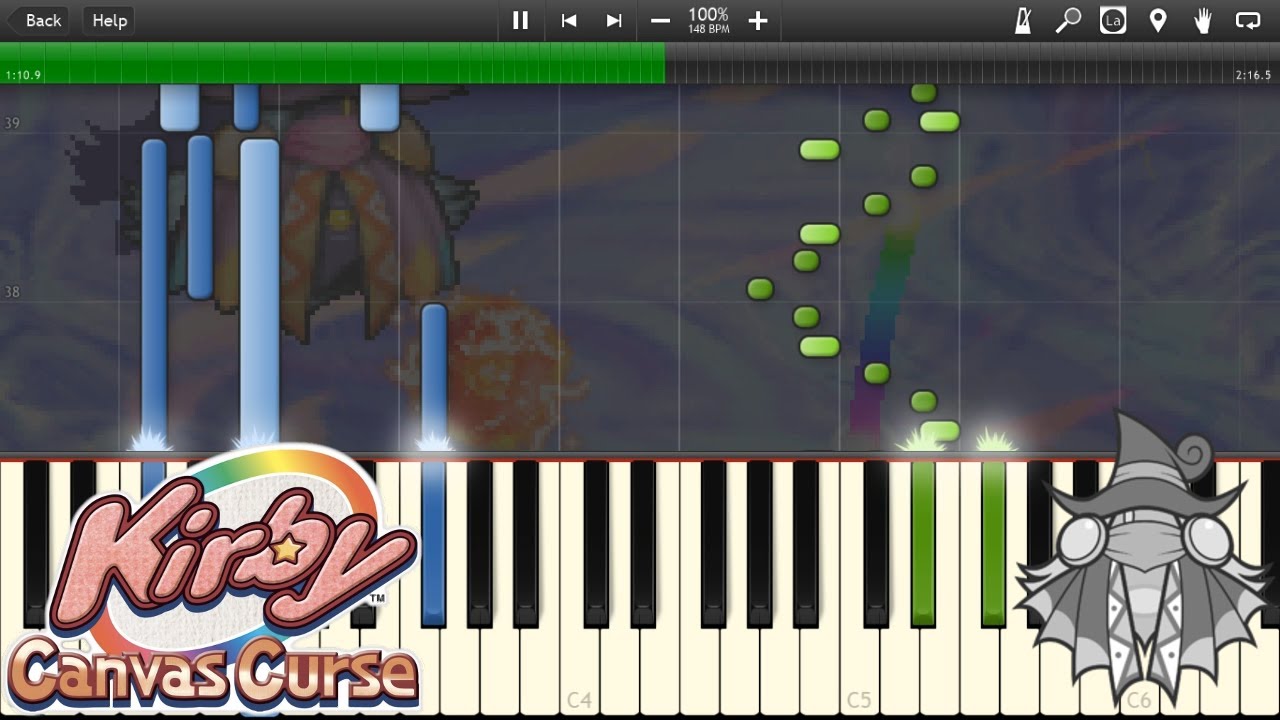 Kirby Canvas Curse - Drawcia Sorceress [Solo Piano] (Synthesia)