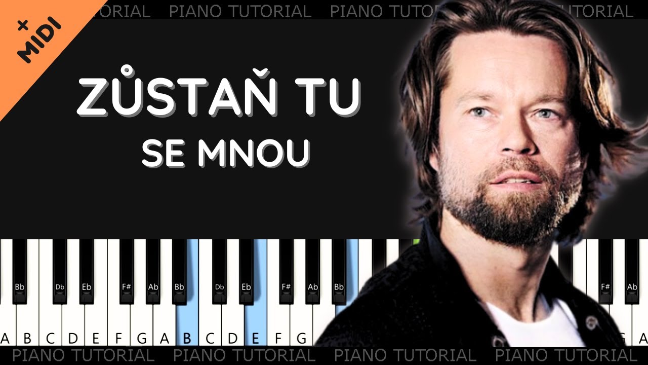 Zůstaň tu se mnou - Kryštof  | Za sny (piano tutorial | jak hrát | klavír)