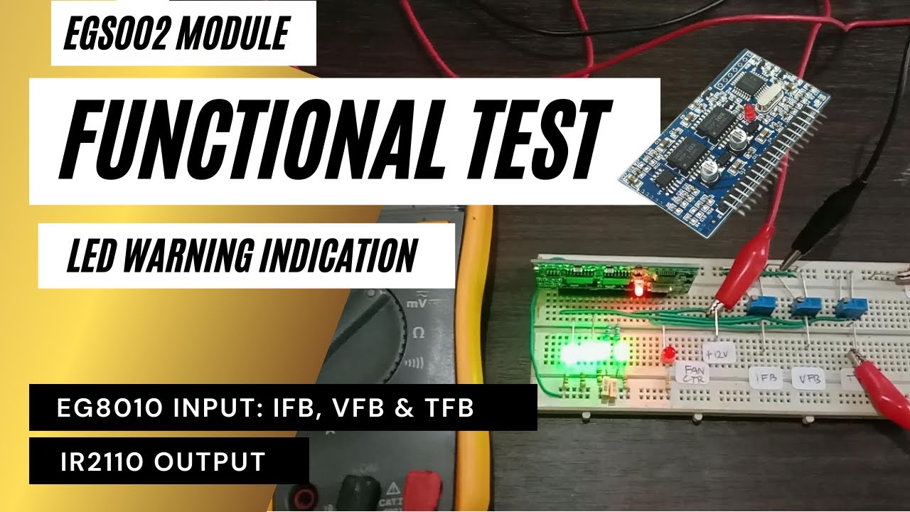 EGS002 (Pure Sine Wave Driver Board) : Cara test fungsi feedback arus, tegangan dan suhu.