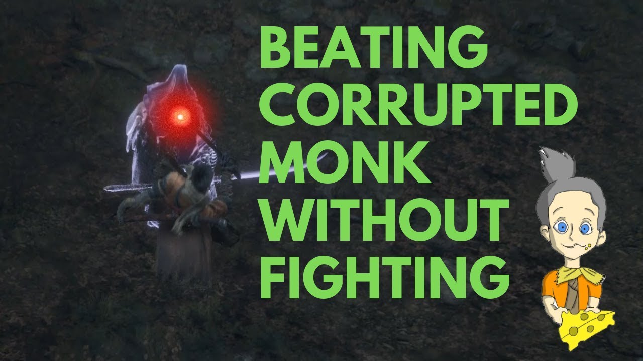 How to Beat Corrupted Monk Illusion Easy Kill Cheese Without Fighting - Sekiro