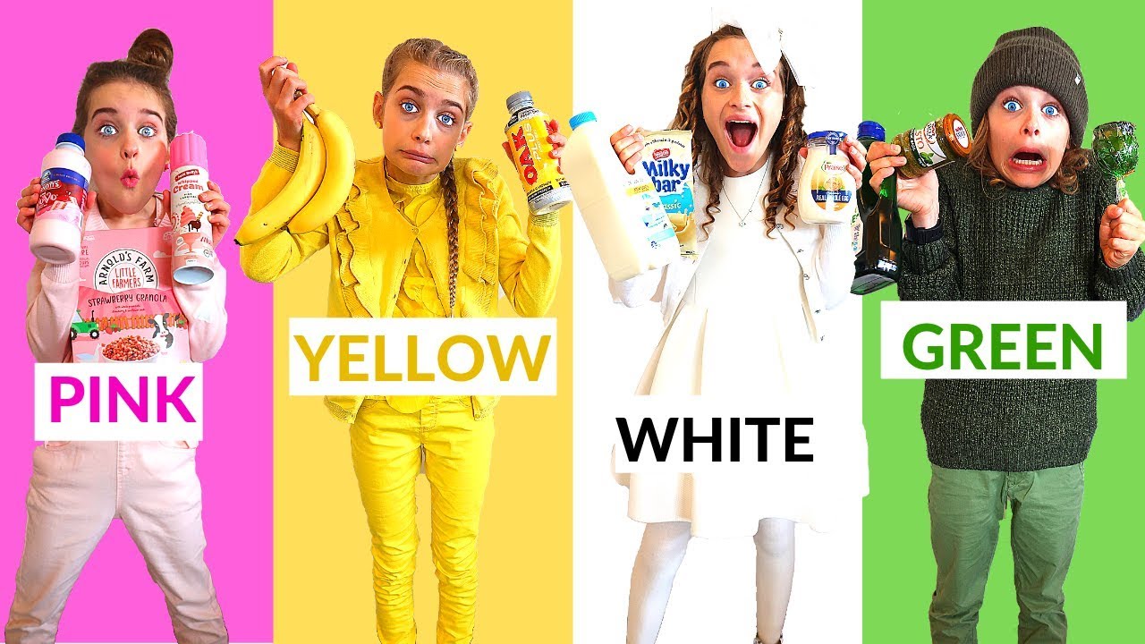 EATING ONLY ONE COLOR FOOD FOR 24 HOURS Challenge w/ The Norris Nuts