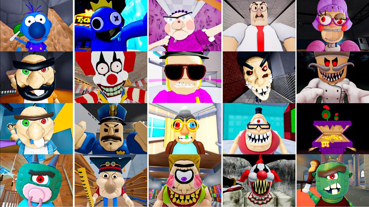 EPIC SCHOOL ESCAPE, EVIL GRANDPA, PAPA PIZZA, BABY BOBBY, RAINBOW FRIENDS, ROBLOX JUMPSCARE'S