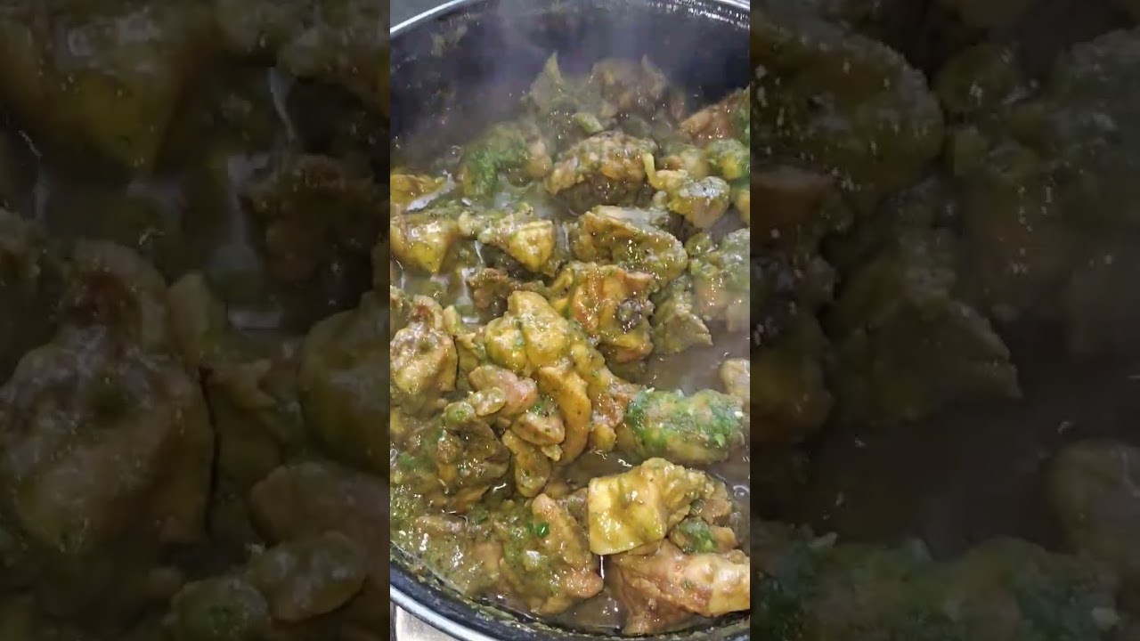 Chicken with green Chillies  paste super taste try it recipe 😋 👌 😍 