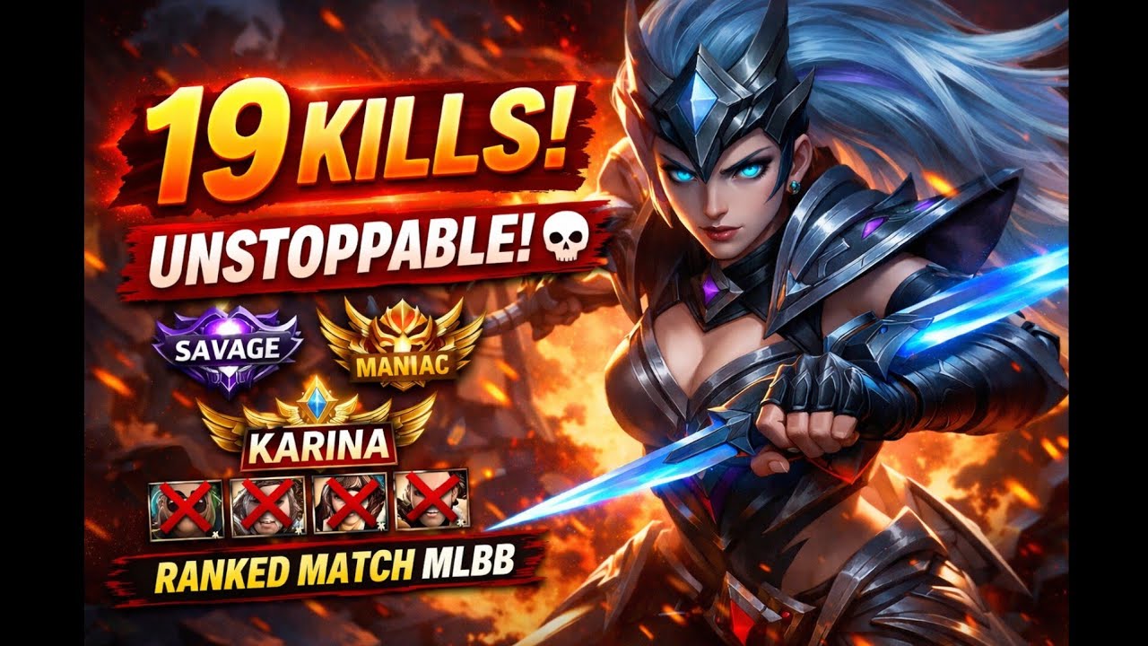 KARINA Unstoppable 💀 19 Kills | Ranked Match ~ MLBB #mobilelegends #video #MLBB #viral #videoviral