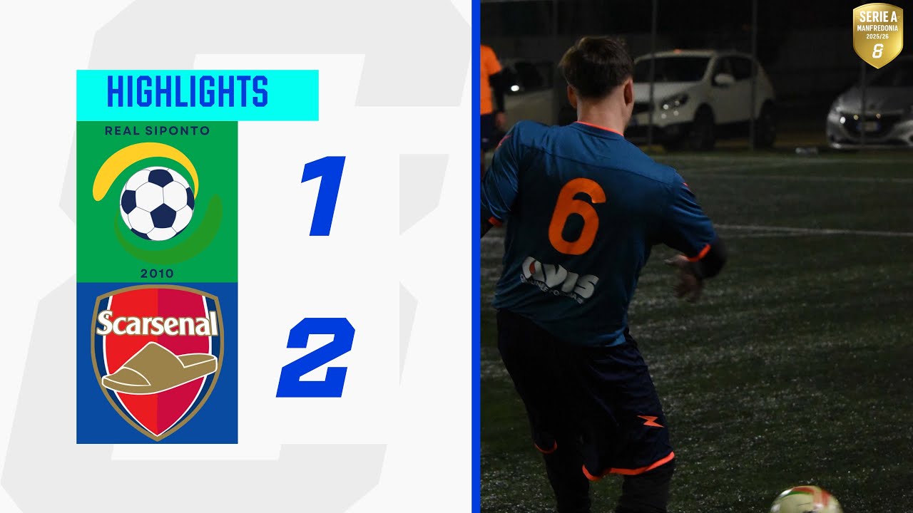 Scarsenal vince il big match col Real Siponto e l' aggancia al secondo posto. 2-1