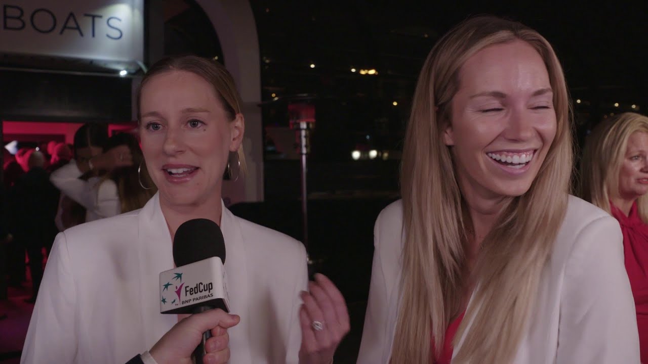 Alison Riske and Danielle Collins on the red carpet