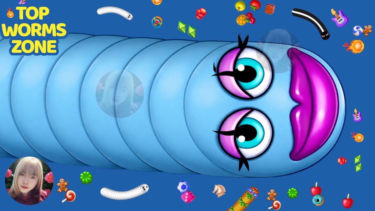 🐍 Rank #1 in Worms Zone 🏆  I finally dominated the arena! ❤️
