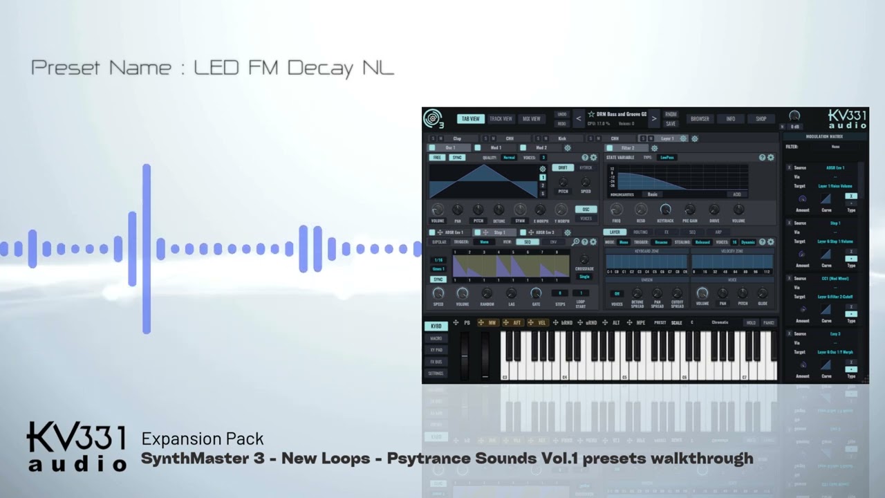 New Loops Psytrance Sounds Volume 1 for SynthMaster 3 audio demo