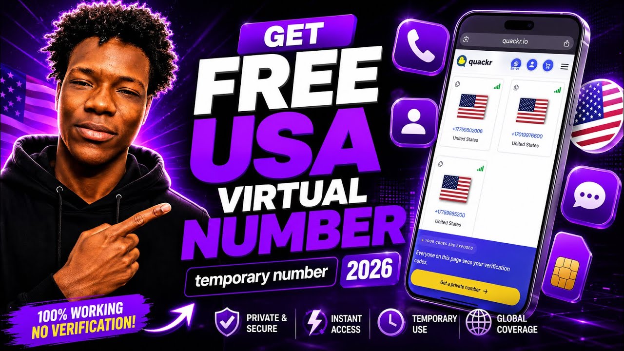 Get Free USA Virtual Number In 2026 | Free Temporary Number for SMS Verification