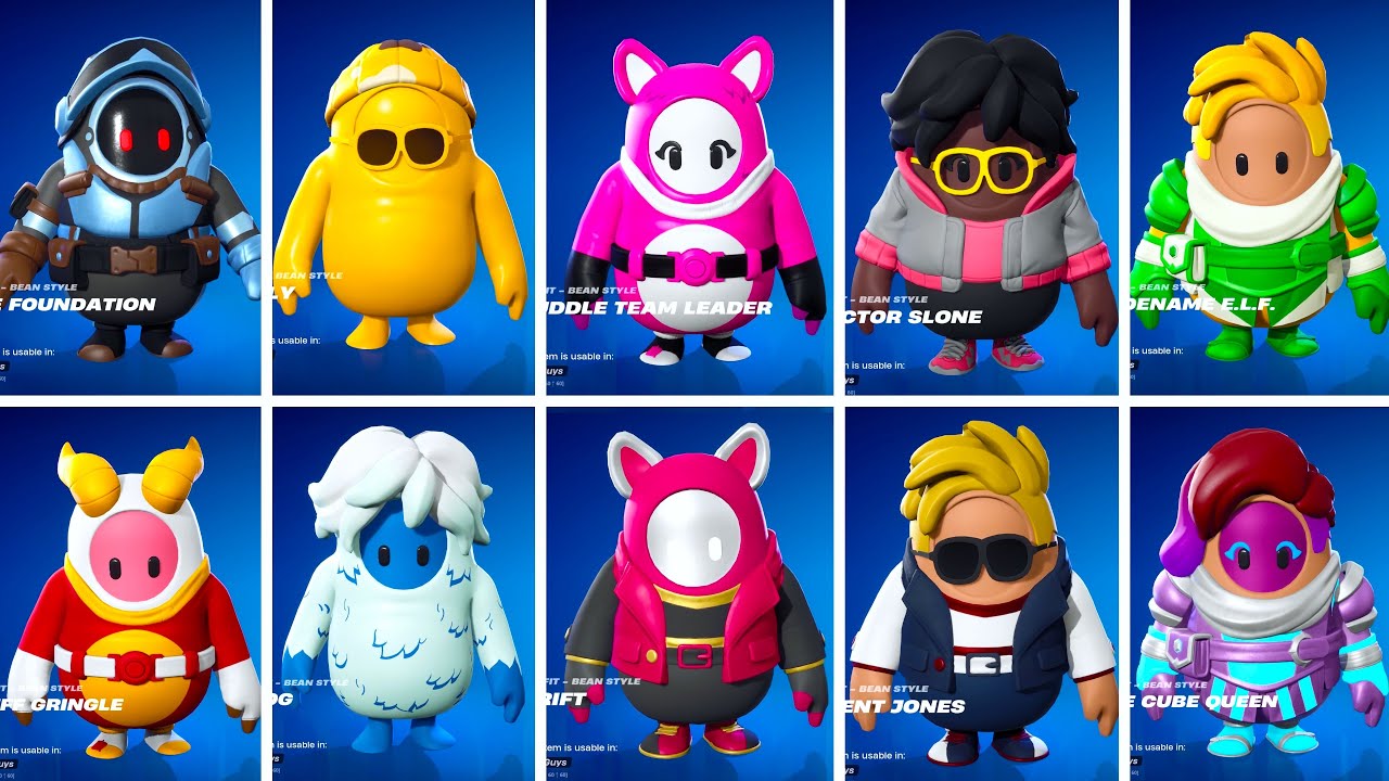 ALL FALL GUYS FORTNITE SKINS!