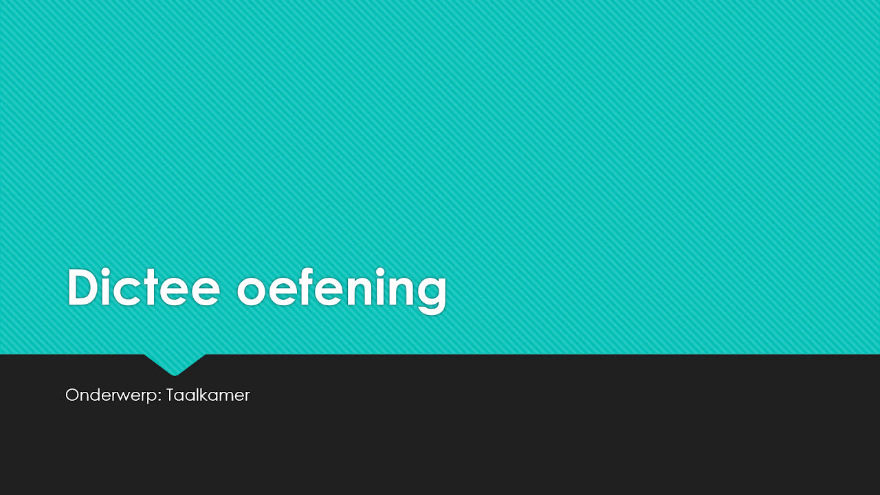 Dictee oefening