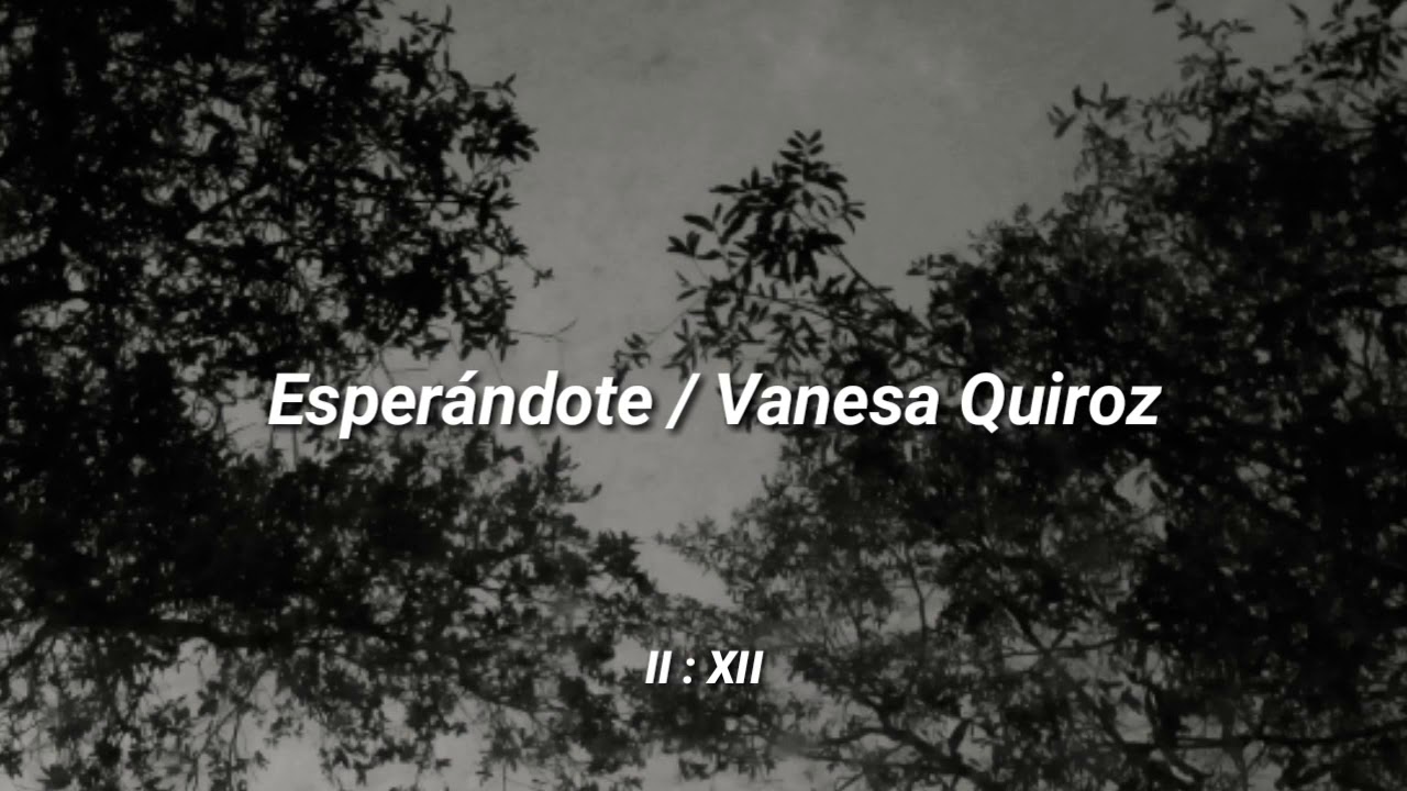 1: Esperándote // Vanesa Quiroz (Letra)