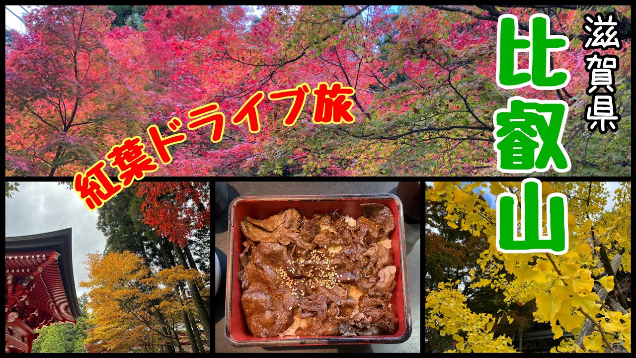 【滋賀 観光】比叡山 紅葉/夢見が丘/比叡山延暦寺/道の駅 妹子の郷/大津港/滋賀県 グルメ/ドライブ旅