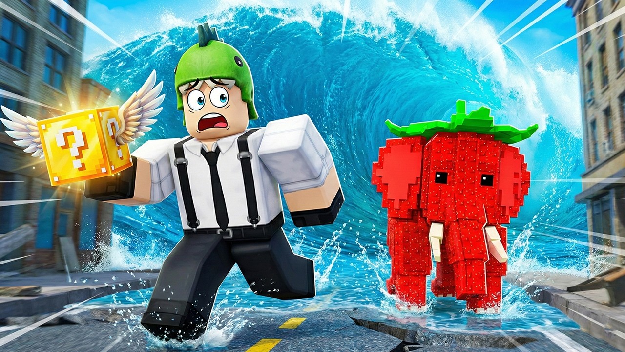 [로블록스] 괴물 쓰나미를 피해 브레인롯 럭키 블럭을 훔쳐요!! 도리수니 [Escape Waves For Lucky Blocks]