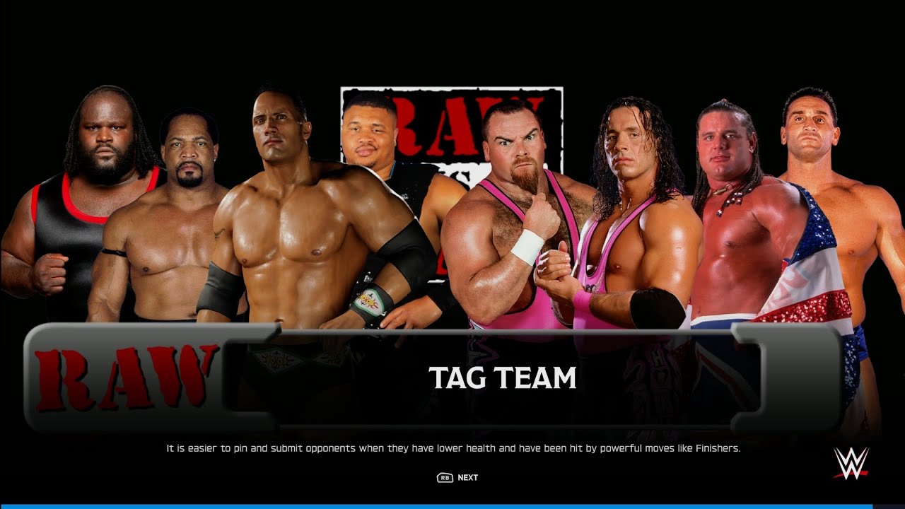 Nation Of Domination Vs Hart Foundation & Ken Shamrock - Tag Team Elimination Match | WWE 2k25 