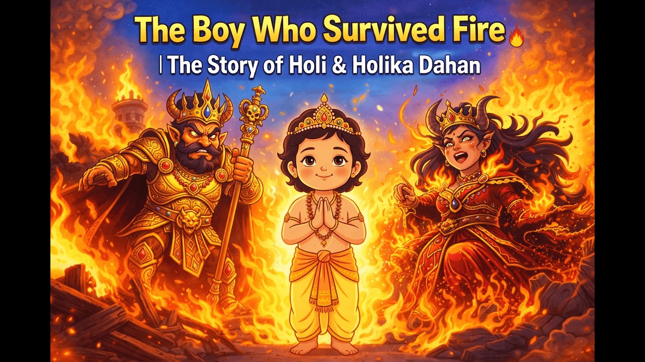 The Boy Who survived the Fire I Holi Story I Holika Dahan I Moral Story for Kids I Mythology