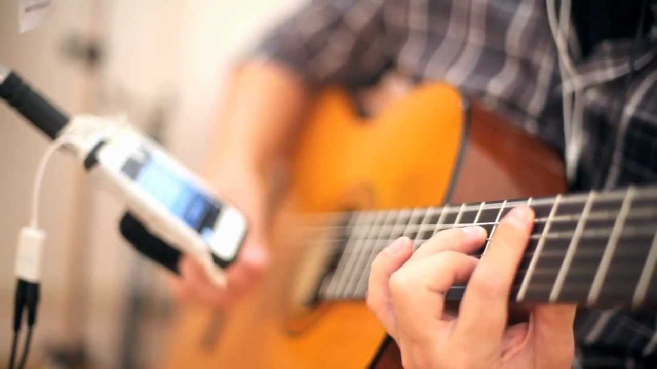 Amy Winehouse - I heard love is blind guitar cover instrumental - gravando com microfone iphone