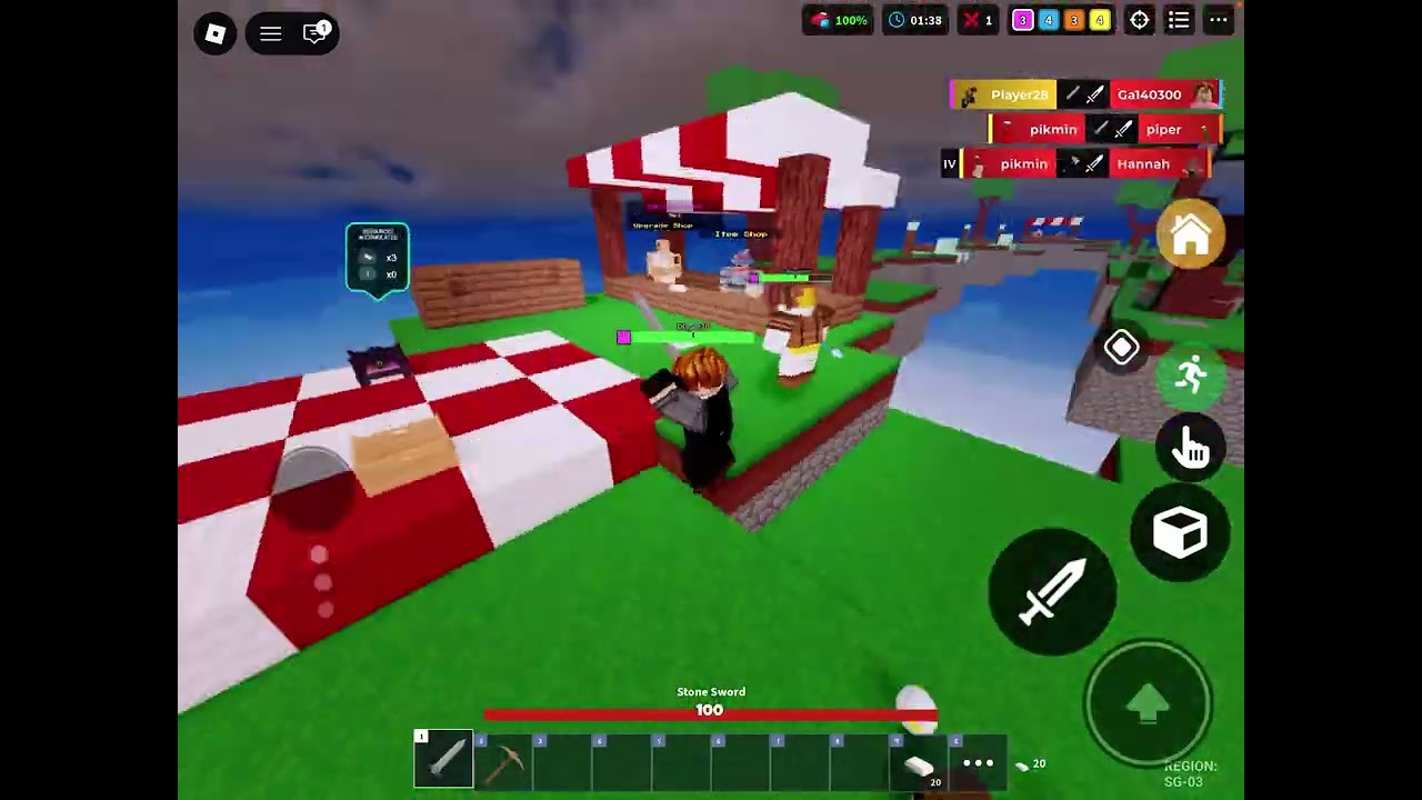 Playing bed wars 