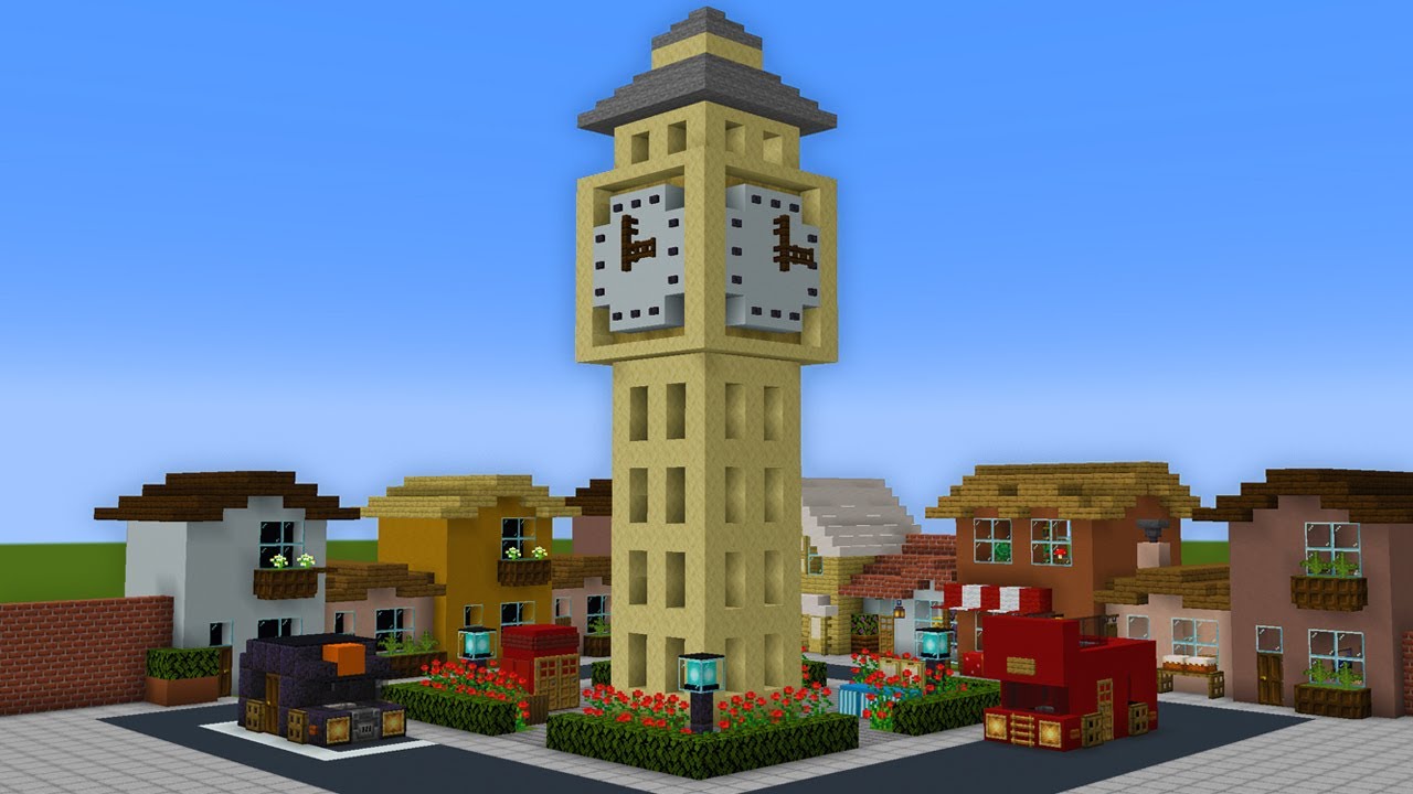 How To Make a Clock Tower | How To Build A City In Minecraft