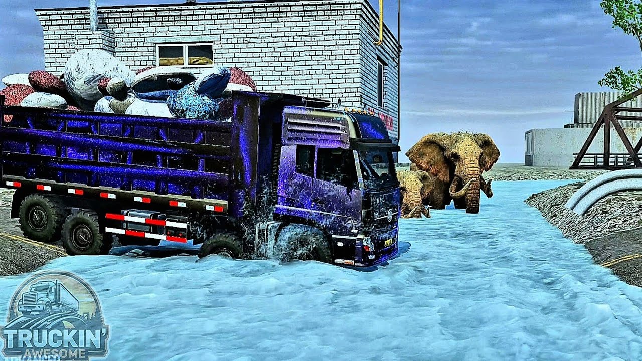 Big trucks crossing the river | Part 4 | MudRunner