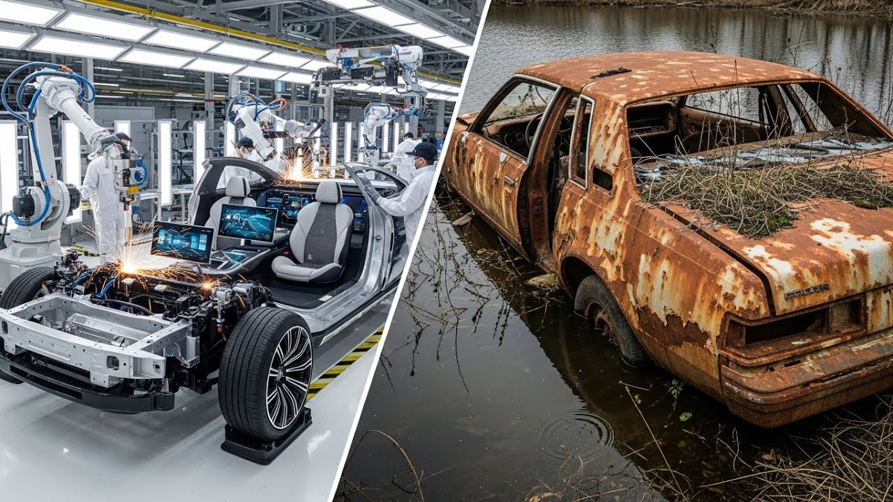 ASMR Rusting Process | How Cars End After Factory Life | Restoring 