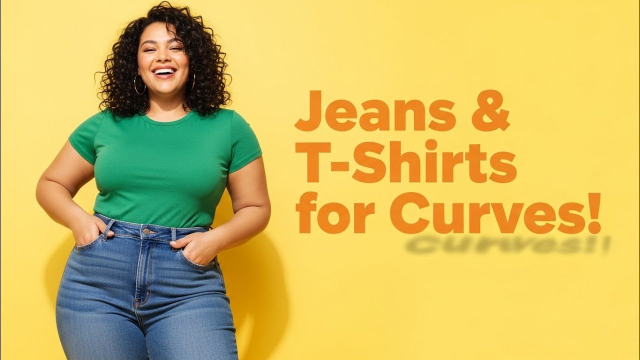 Best Jeans & T-Shirt Looks for Curvy American Women | Style Tips for Curvy Girls