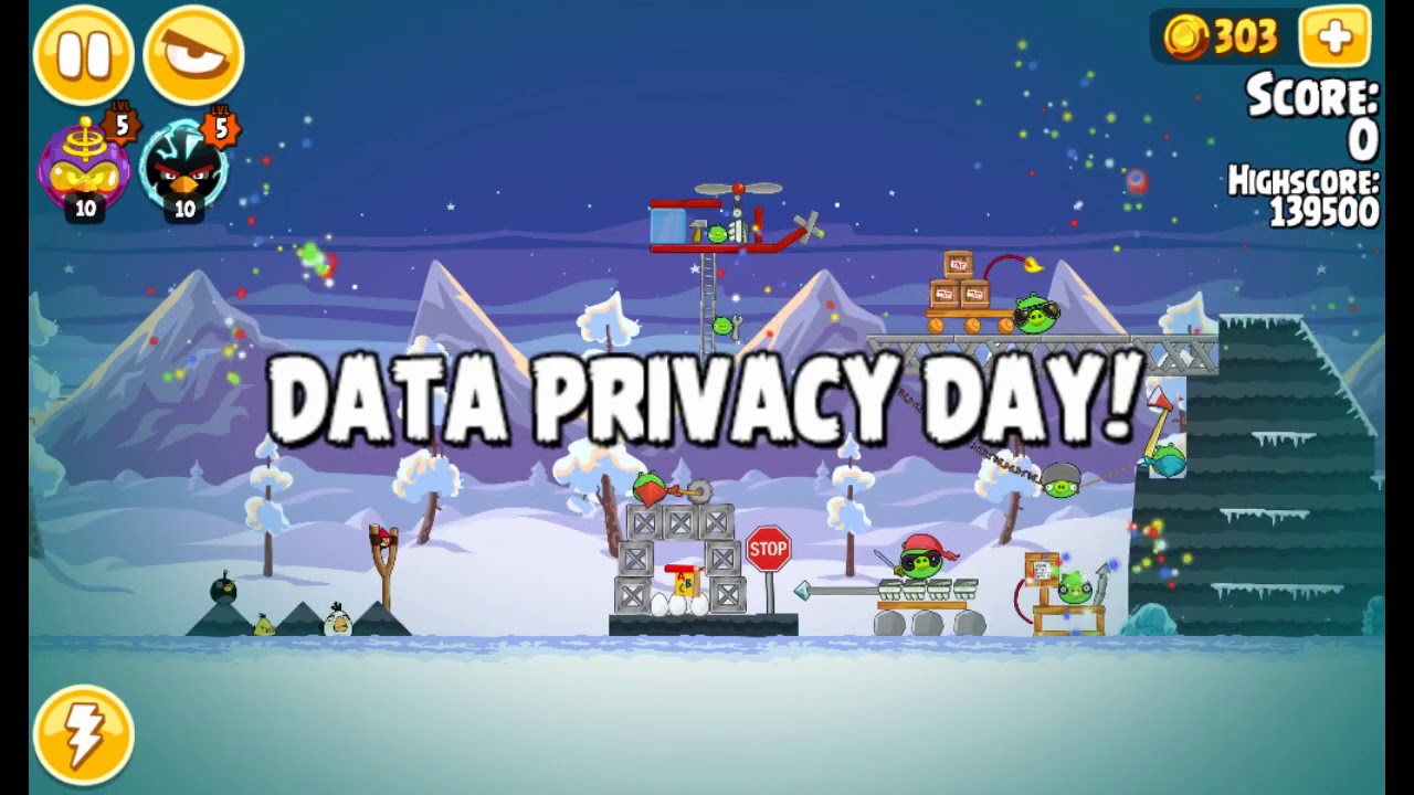 Angry Birds Seasons - Pig Days - Level 2-15 - 158,140 [Data Privacy Day!]