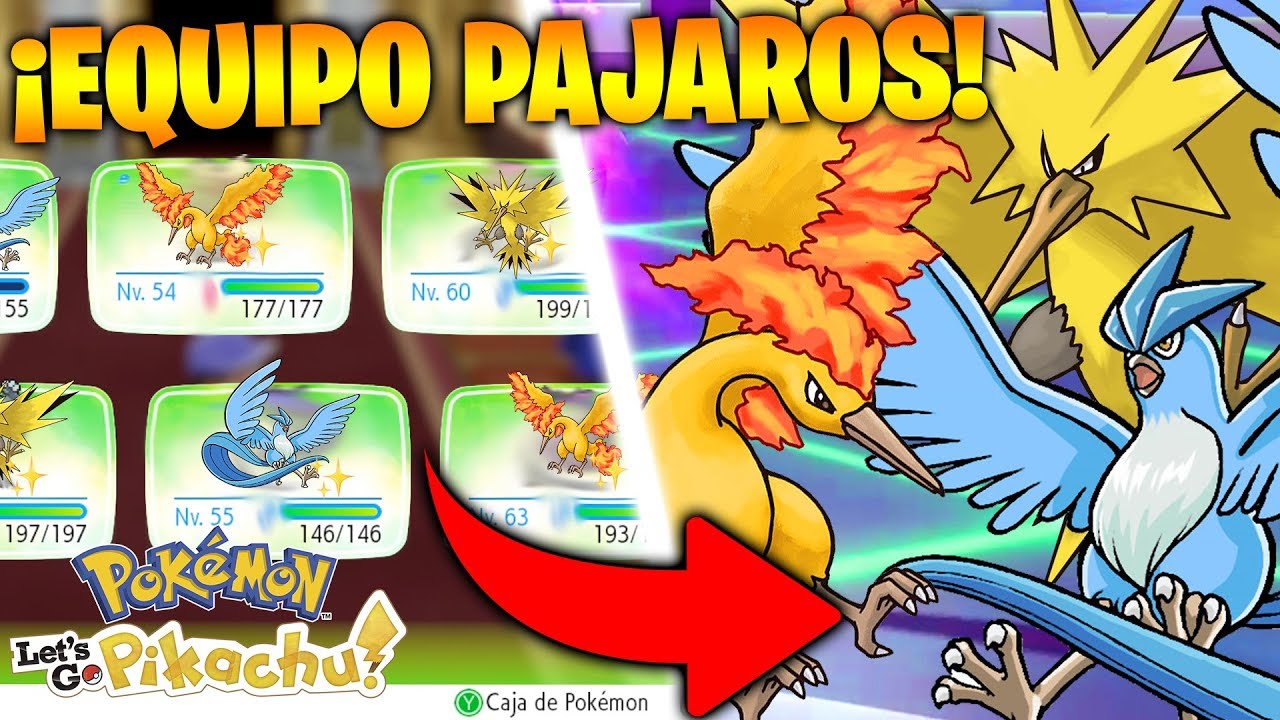 🔝¡EQUIPO PAJAROS LEGENDARIOS!🔝  ¡ÉPICO! Combate ONLINE en Pokémon LET'S GO Pikachu y Eevee