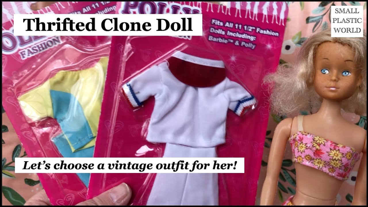 Thrifted clone doll - let's choose & unbox one of these vintage Polly outfits for her!