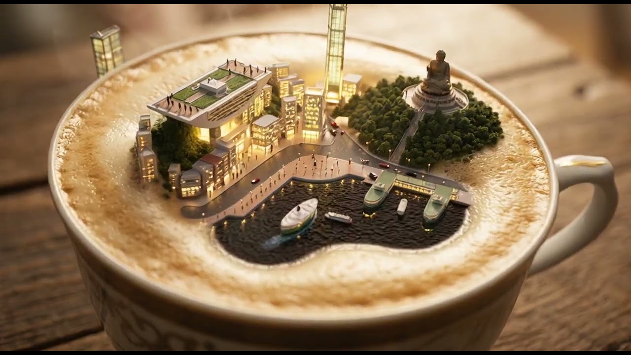 Sora 2: ## Structure (total 15s; mode: montage)

0-4s: An extreme macro close-up of creamy...