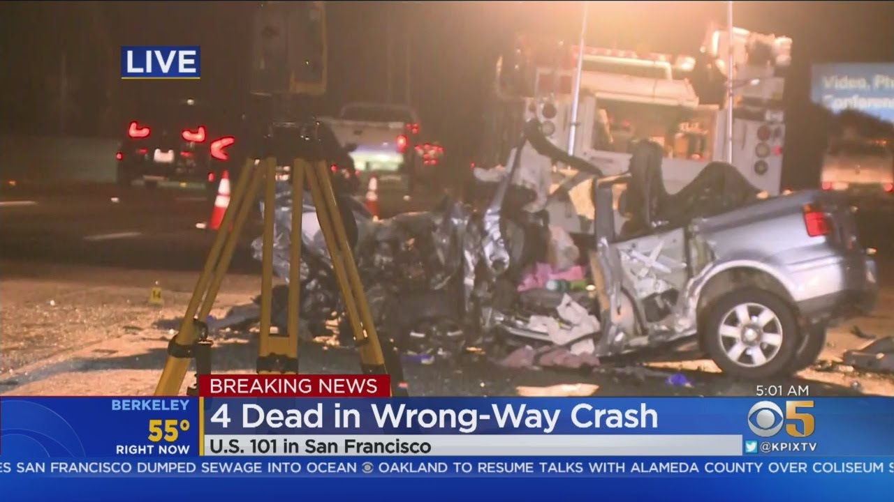 HORRIFIC CRASH: Wrong-Way Driver Triggers Horrific Crash On 101 Killing 4