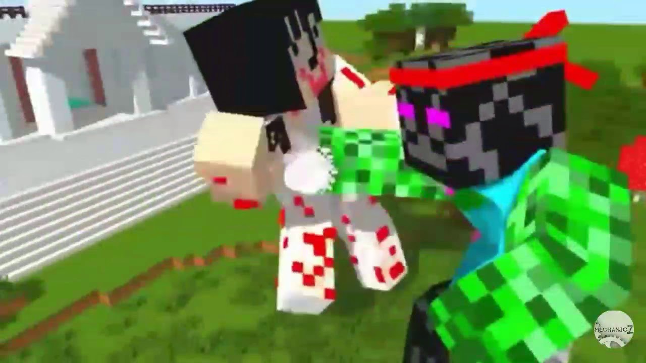 Minecraft monsters school: momo and entity 303 vs herobrine