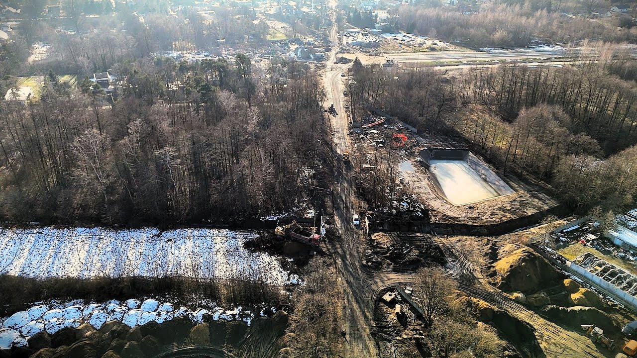 MIASTO ŁÓDŹ W REMONCIE, SZCZECIŃSKA I DOJAZD DO S14  DRON 06.02.2025
