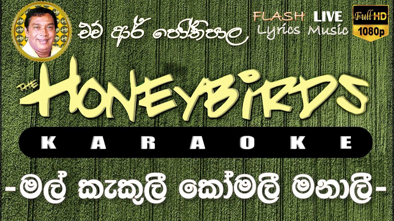 Mal Kakuli Komali Manali Karaoke (Without Voice) මල් කැකුලී කෝමලී මනාලී කැරෝකේ