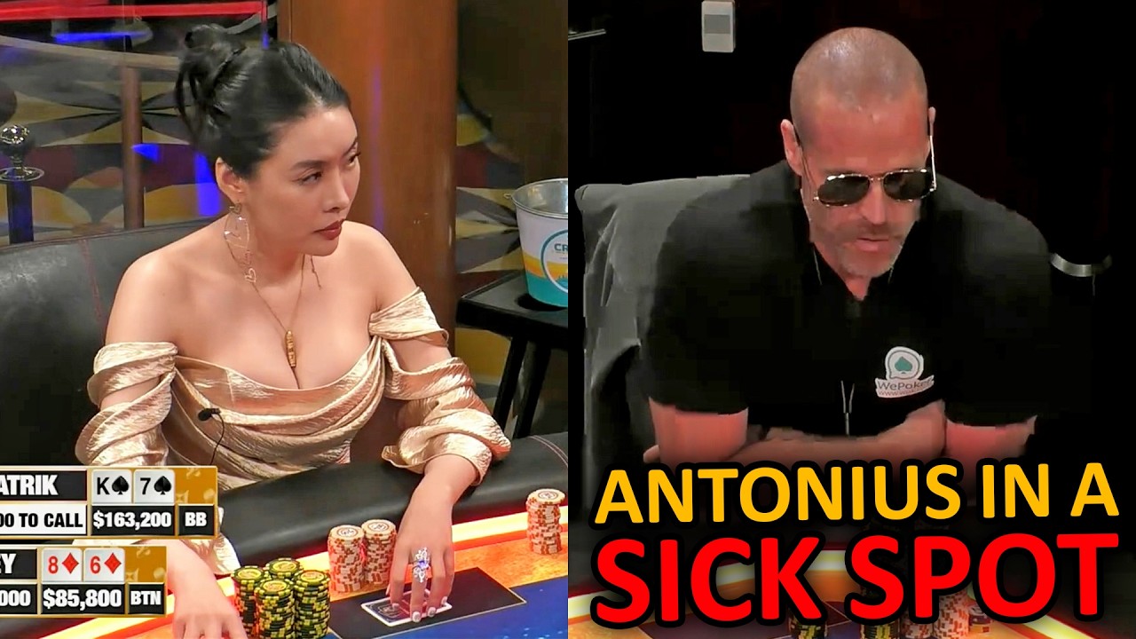 Queen Britney Goes For A $102,000 BLUFF vs Patrik Antonius @HustlerCasinoLive