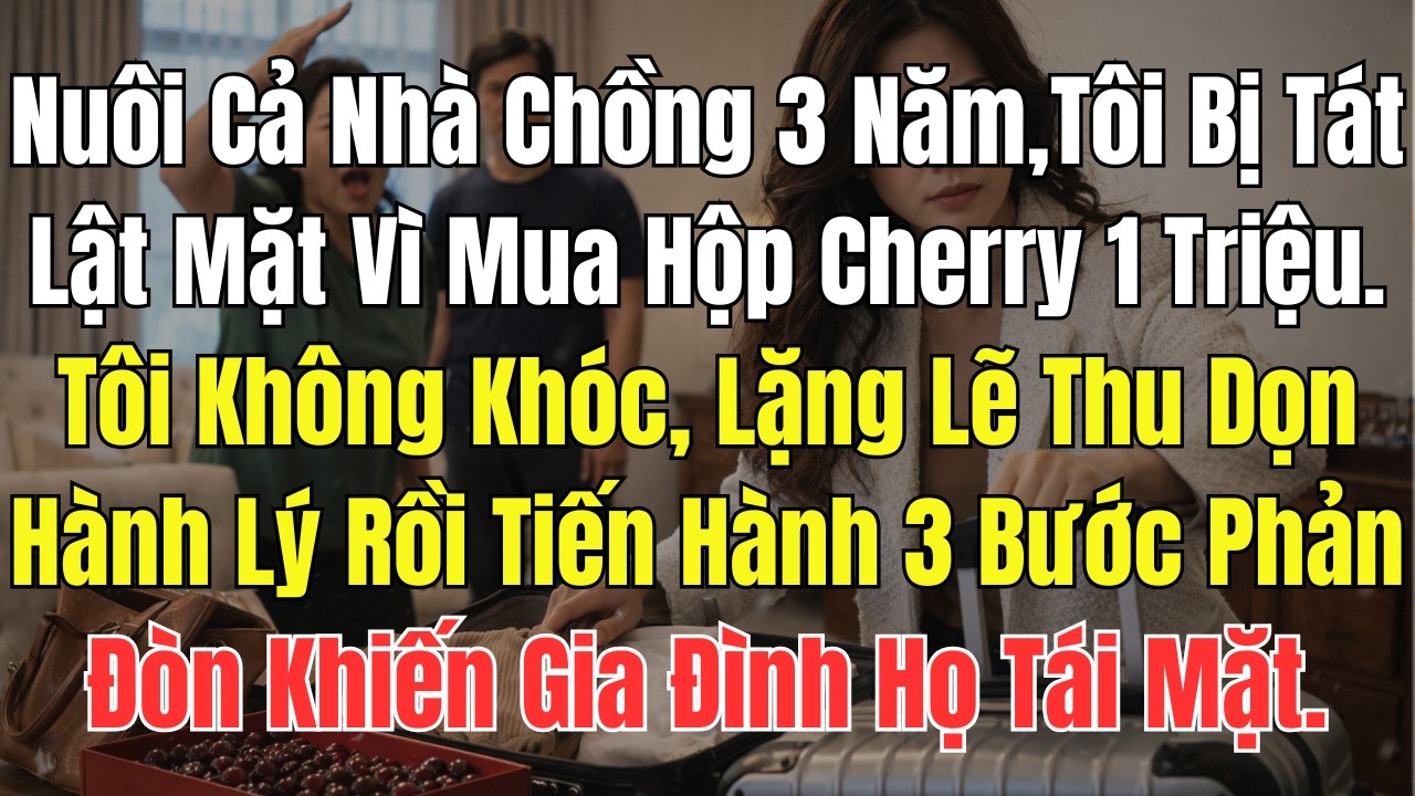 Nuôi Cả Nhà Chồng 3 Năm, Tôi Bị Tát Lật Mặt Vì Mua Hộp Cherry 1 Triệu. Tôi Không Khóc,Lặng Lẽ Thu...