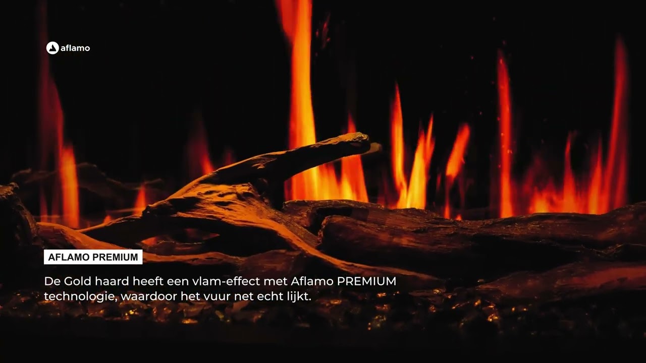 AFLAMO - Gold - Elektrische Haard &ndash; De Meest Realistische Vlam Ooit! 🔥✨
