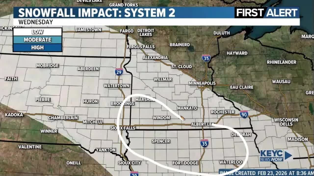 A temperature roller coaster with light snow chances this week