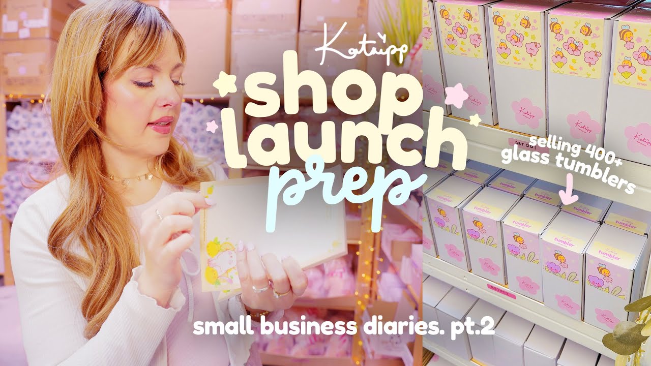 STUDIO VLOG ep.2 ✿ New Glass Tumblers, designing apparel & I get sick before our big launch 😅