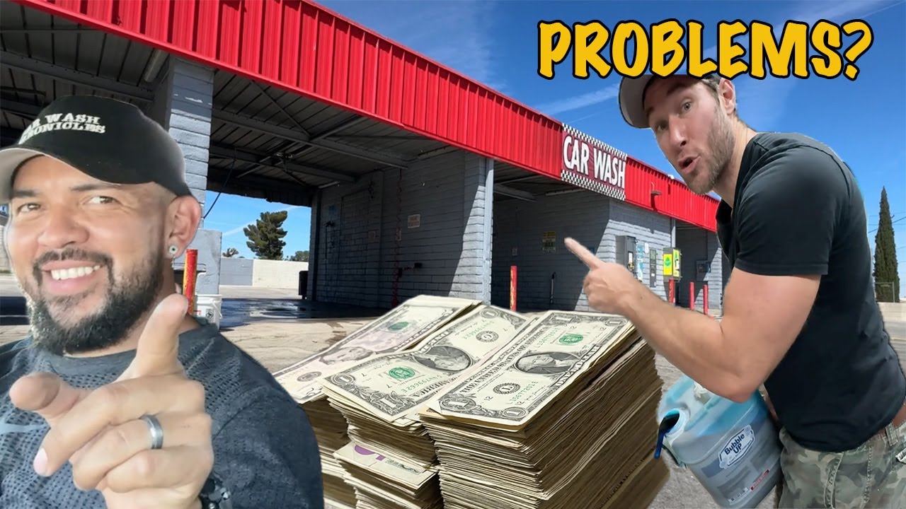 Visiting all FOUR of my Car Washes! Problems? Money? Trash?
