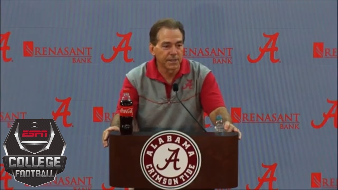Saban: ‘I don't have internet, I don't have Twitter, I don't read the paper' l ESPN