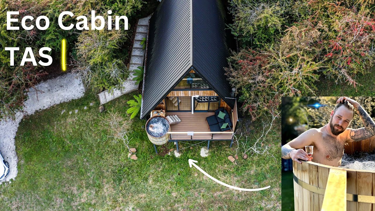 Luxury A-Frame Cabin With Jacuzzi AND Mountain Views! | The Eco Cabin Tasmania | Full Airbnb Tour!