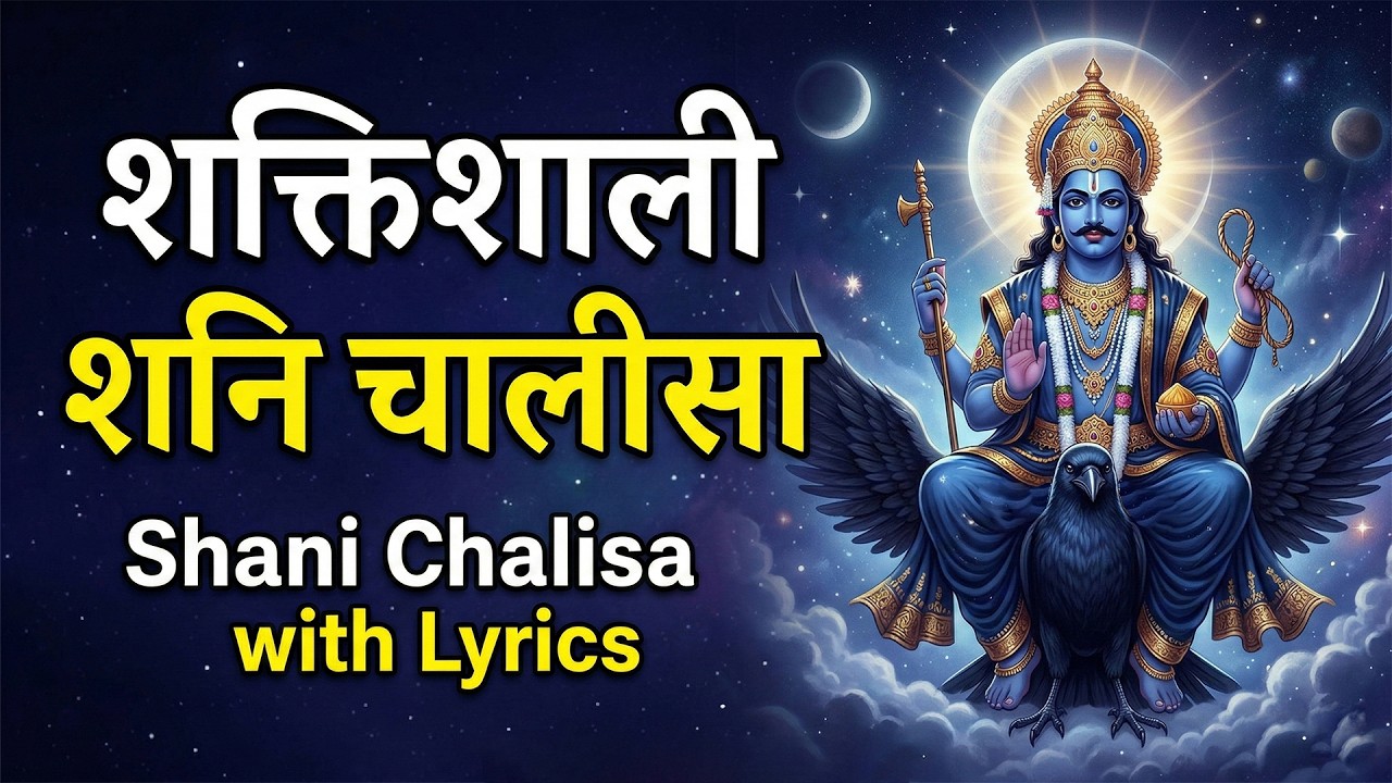 Shani Chalisa (शनि चालीसा) - with Hindi lyrics | Powerful Shani Dev Chalisa