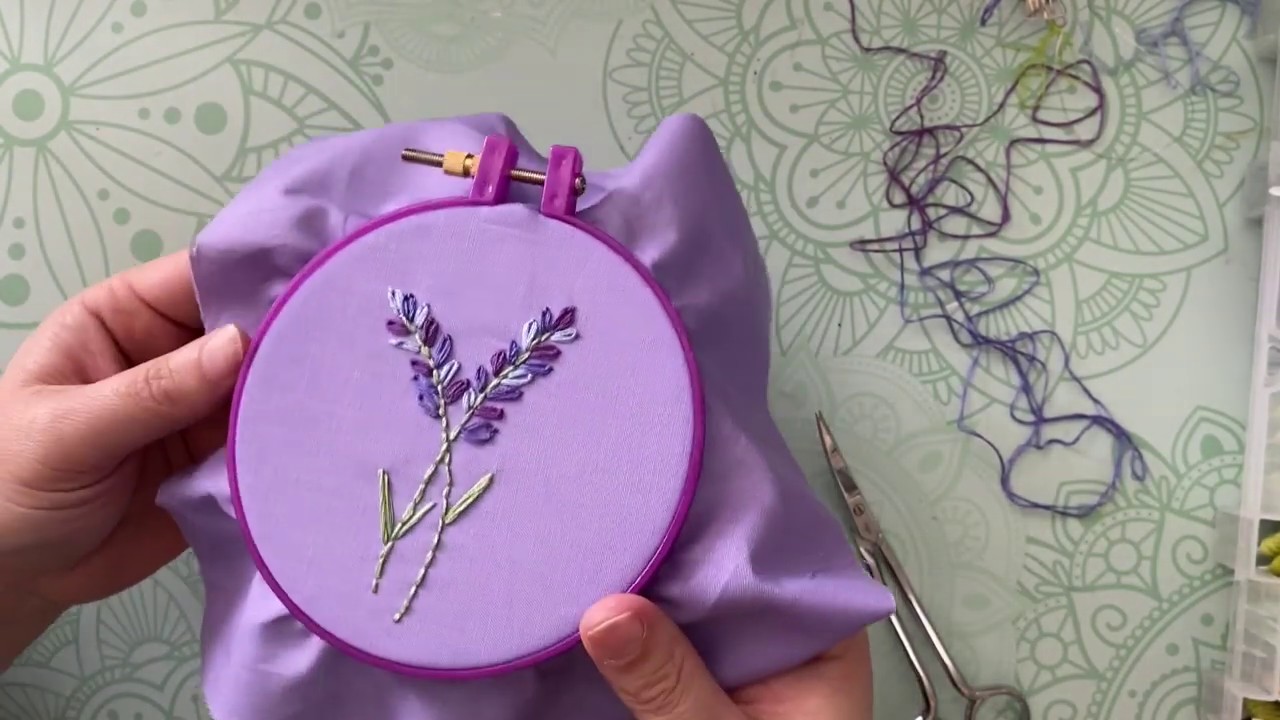 How-to: Hand Embroider Lavender flowers easily!