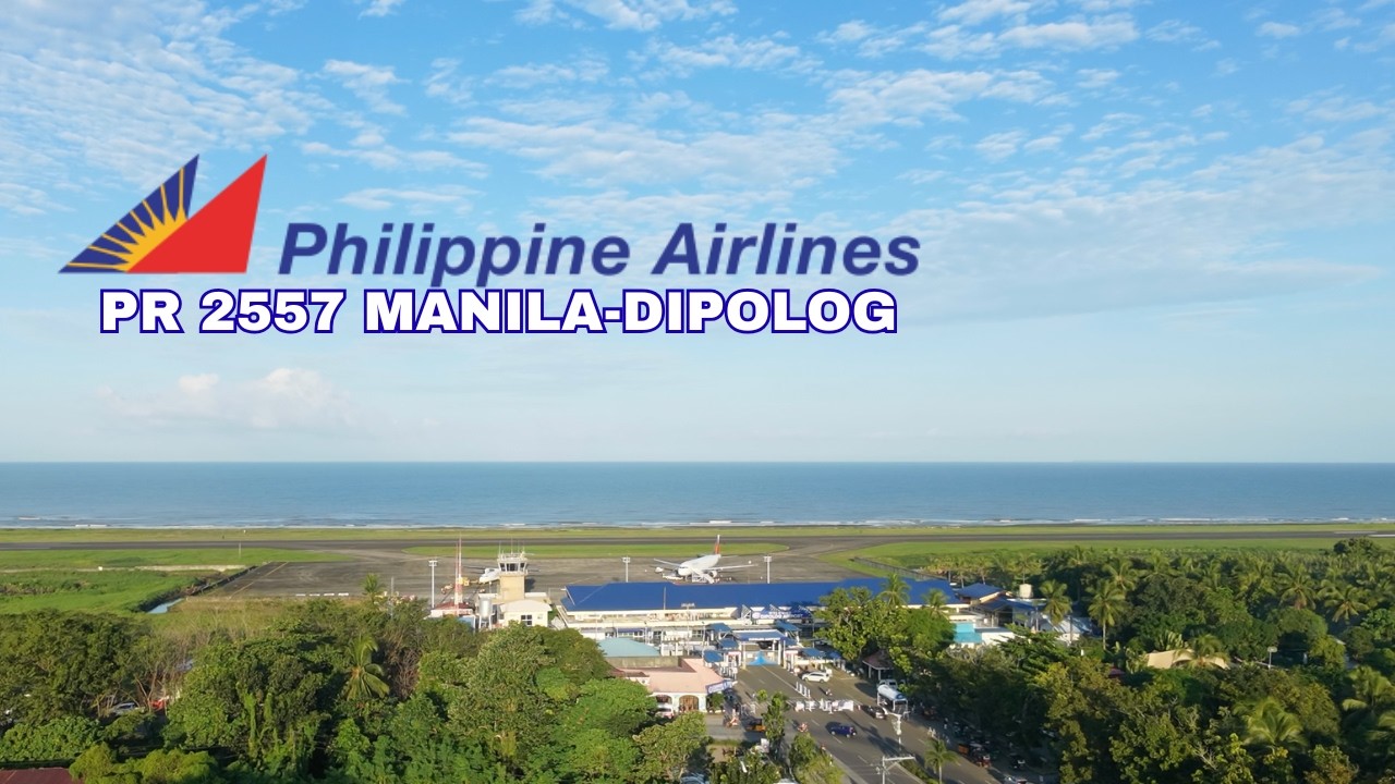 Philippine Airlines PR2557 | Манила (MNL) → Диполог (DPL) | Полный полет | Взлет и посадка | 4K