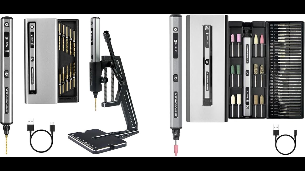ARROWMAX Mini Drill & Engraving Pen Set Review - Pros & Cons - AM ARROWMAX electric drill pen