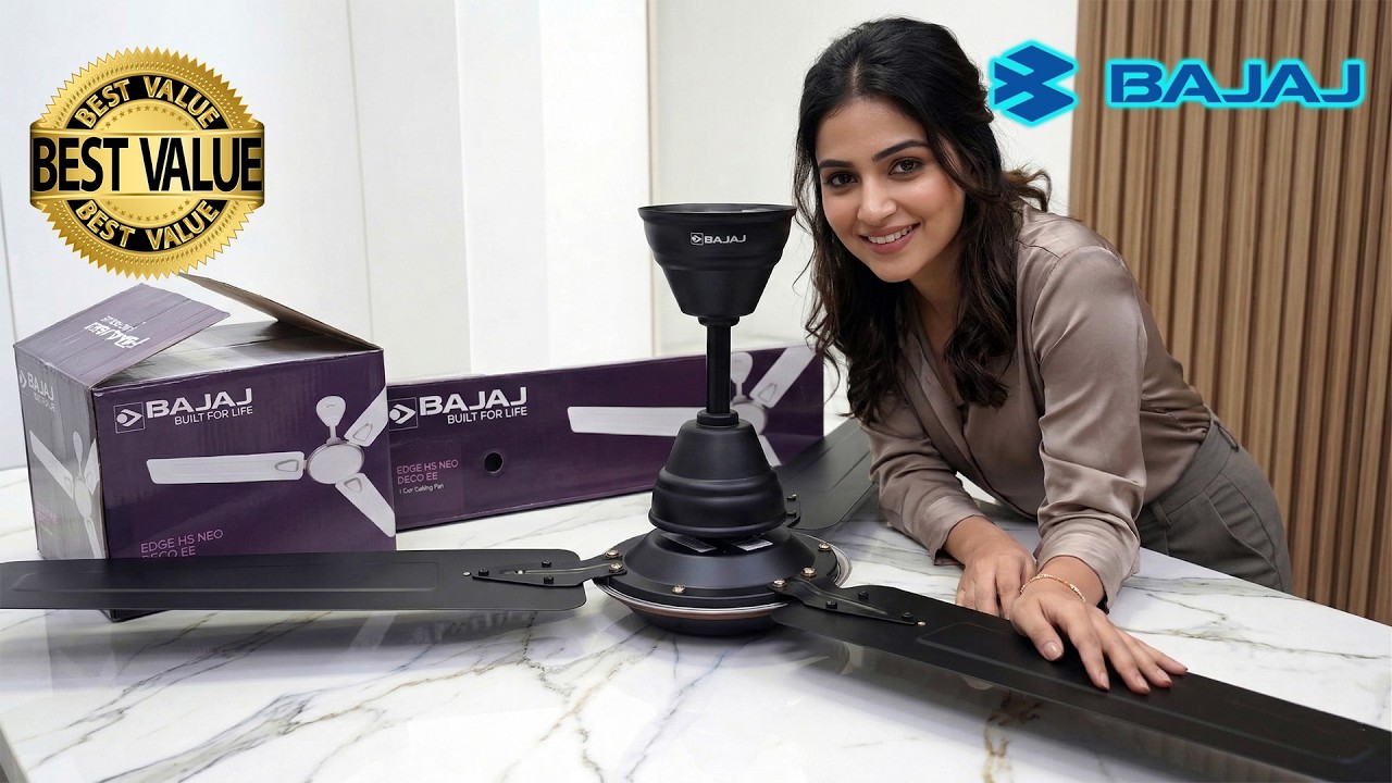Bajaj Ceiling Fan - Bajaj Edge HS Neo Deco Ceiling Fan Unboxing Review And Installation